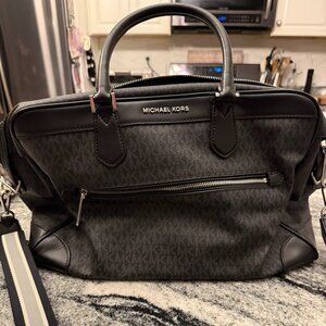 Michael Kors Jet Set Travel Bag- black with Silver Hardware